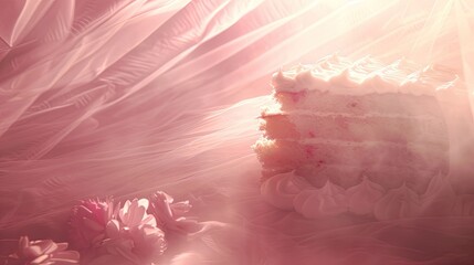 Canvas Print - A close-up of the cake