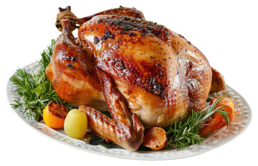 Sticker - PNG Delicious roasted turkey with herbs