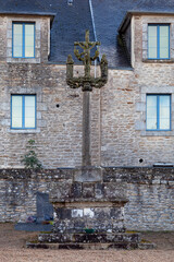 Wall Mural - Calvary of the mission of 1864 at the cemetery of the church of Saint-Pierre in Berrien