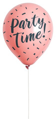 Sticker - PNG  Pink balloon with party text