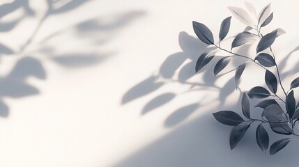 Wall Mural - Create a crisp white background with subtle shadows to add depth and elegance