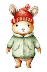 Sticker - PNG Two squirrel wearing christmas clothes figurine cute toy.