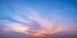 © tanarch - Dramatic panorama sky with cloud on twilight time.