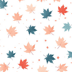 Poster - PNG Maple leaves backgrounds pattern autumn.