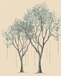 © Knut Hebstreit - Tranquil Orchard: Minimal Art for a Serene Home - A tree with beads