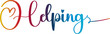 © MDTANBIR - The word Helping, Helping gradient text, helping vector
