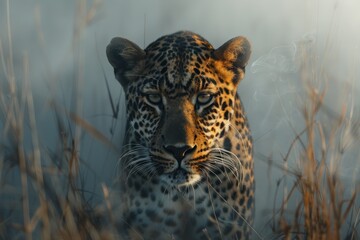 Poster - Leopard in the Mist