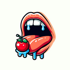 Wall Mural - Drooling-vector 