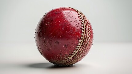 Wall Mural - A Close up shot of a cricket ball