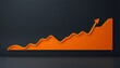 © Thanayut - Minimalistic dark backdrop featuring a 3D line graph with vibrant orange ascent highlighting financial growth and budget control with a modern clean look