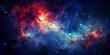 © Oxana - Space concept background. Universe galaxy horizontal poster. Amazing cosmic wallpaper. Raster bitmap digital illustration. AI artwork.