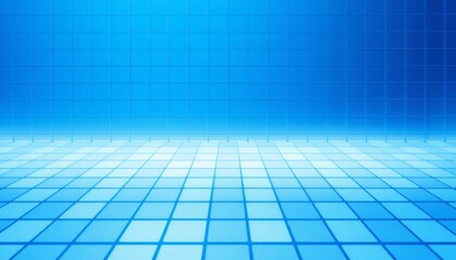 Blue grid with a dynamic pattern of alternating light and dark squares layered to create a futuristic and clean digital backdrop with a sleek appearance