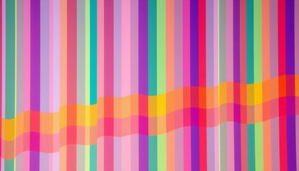 Wall Mural - alternating wide and narrow rainbow stripes each stripe a different color from red to violet arranged in a vertical pattern creating a vibrant and visually interesting backg