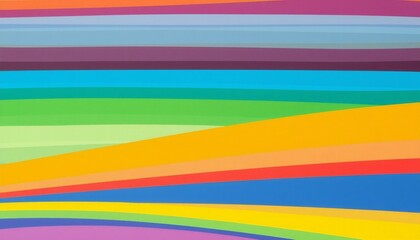 Wall Mural - horizontal rainbow stripes with varying widths each color band including red orange yellow green blu