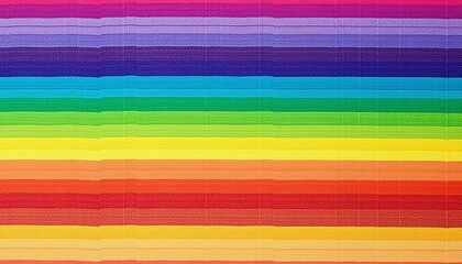 Wall Mural - horizontal rainbow stripes with a textured fabric appearance each color band from red to violet appe