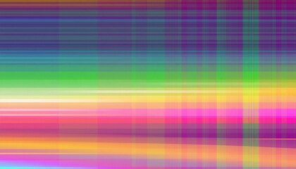 Wall Mural - rainbow stripes with a digital glitch effect each color band from red to violet appearing slightly d