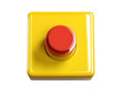 © Medard - Red emergency stop button on yellow base isolated on transparent or white background