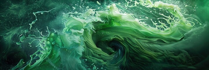 Wall Mural - green abstract design concept 