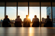 © Pompozzi - Business Meeting at Sunrise in Modern Office