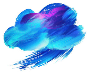 Poster - Vibrant abstract cloud painting