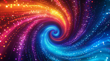 Wall Mural - A colorful spiral with a rainbow of colors