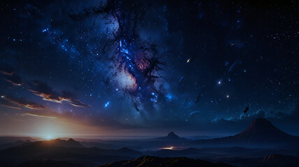 The Space Background with different vibrant