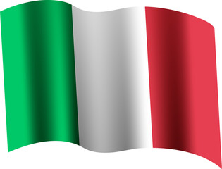 italy realistic 3d waving flag