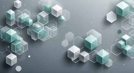 Wall Mural - abstract background with cubes