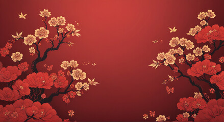 Wall Mural - background with flowers