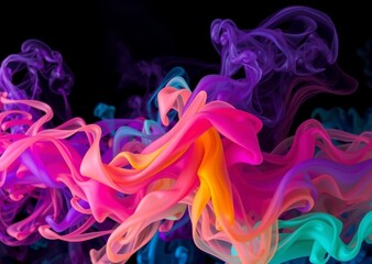 Poster - abstract colorful smoke