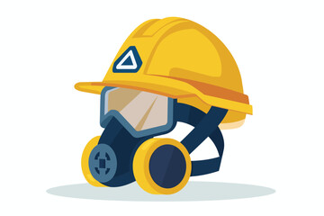 Wall Mural - construction Respirator stock image isolated vector style