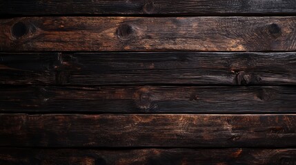 Dark brown wooden planks creating rustic background texture