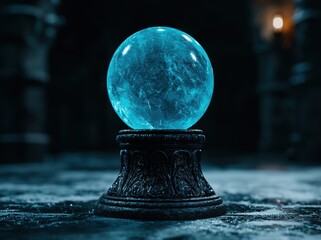 Wall Mural - Mystical crystal ball on ornate stand