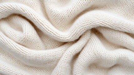 Poster - A close up of a white blanket with some folds, AI