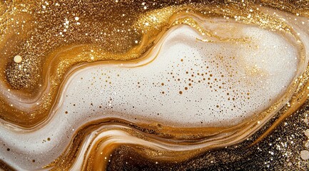 Canvas Print - Shimmering golden abstract background