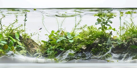 pristine Biotope aquarium highlighting water clarity, aquarium,