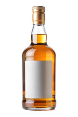 Fototapete - PNG whiskey bottle with blank label and gold cap transparent