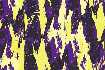 Wall Mural - a Sharp Jagged Edges pattern using only Chartreuse Purple colors