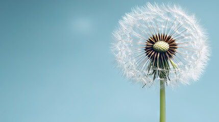 Wall Mural -   Dandelion swaying against blue sky