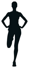 Sticker - PNG Perfect human body woman silhouette backlighting person.