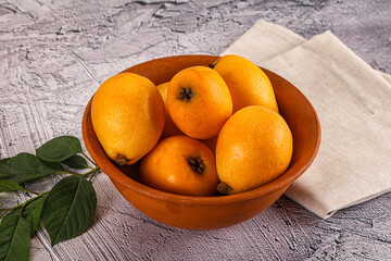 Ripe sweet juicy medlar fruit