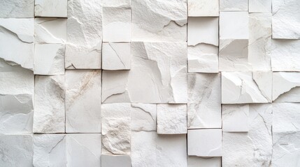 Sticker - White Stone Wall Texture