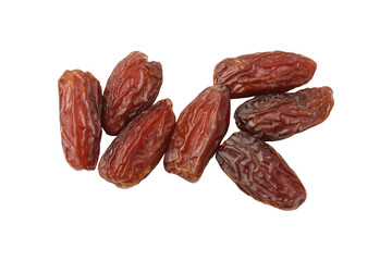 Sweet fresh medjool dates isolated on transparent background	