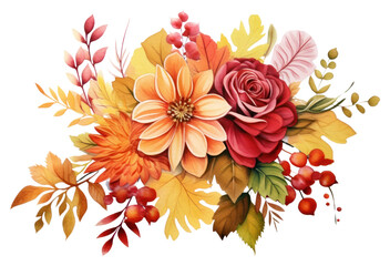 png autumn flower flower painting pattern.