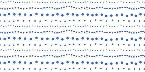 Leinwandbilder - Rows of dots, pattern of small blue circles. White background.
