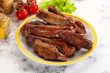 Wall Mural - Roasted duck wings with sauce