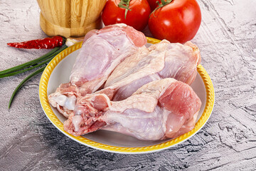 Wall Mural - Raw turkey shoulder wing for cooking