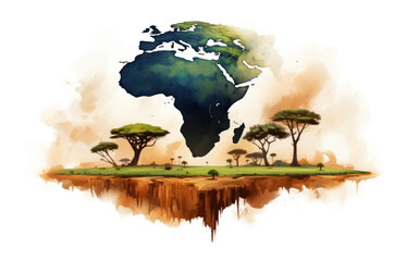 png africa map landscape outdoors savanna.