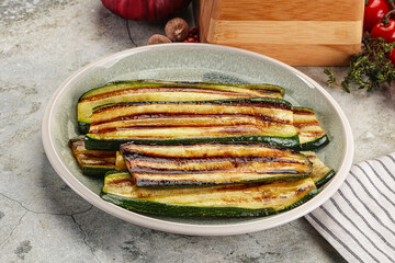 Canvas Print - Grilled zucchini with olive oil