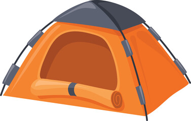 outdoor tourist tent cartoon icon. campsite symbol